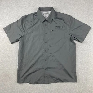 Eddie Bauer Button-Up Hemd Herren Large L grau belüftet Angeln Ripstop Performance - Bild 1 von 17
