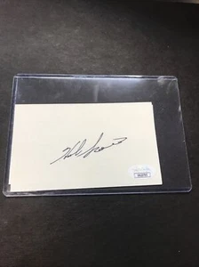 Herb Score Autographed Index Card JSA Auction Certified MLB Cleveland Indians - Picture 1 of 6