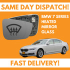 For BMW 7 Series G11 2015-2020 Heated Door Wing Mirror Glass UK Right Side