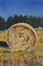 TRACY LEWIS AUSTRALIAN SMALL OIL "ROUND HAY BALE SOUTH GIPPSLAND" 2016