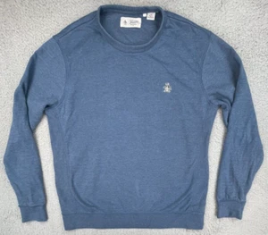 Penguin by Munsingwear Sweater Mens Blue Long Sleeve Pullover Logo - Picture 1 of 17