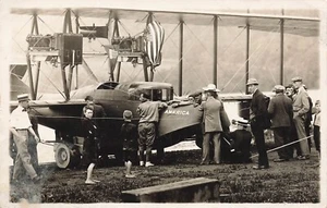 LP81 Aviación John Porte Curtiss Barco Volador América Avión RPPC Postal - Imagen 1 de 2