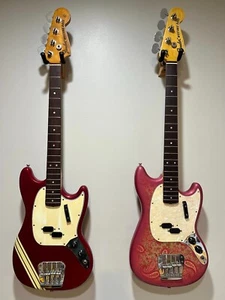 1971 Fender Mustang Bass - Competition Red - Vintage Short Scale Bass - Picture 1 of 24