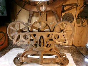 Antique Vintage Starline Star Cast Iron Barn Hay Carrier Swivel Trolley No.493A - Picture 1 of 11