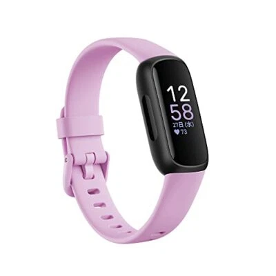 Fitbit Inspire 3 Fitness Tracker Lilac Bliss/Nero FRCJK Taglia L/S - Immagine 1 di 4