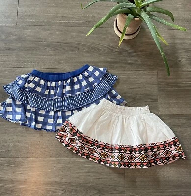 Falda corta con flores para niñas pequeñas talla 4T lote de 2 Foto 1 de 4