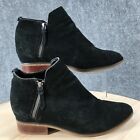 Steve Madden Boots Womens 11M Arper Ankle Booties Heels Black Leather Double Zip