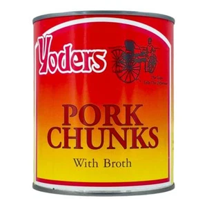 Single Can of Yoder's fresh REAL Canned Pork Chunks (28 oz), Long Shelf Life! - Picture 1 of 11