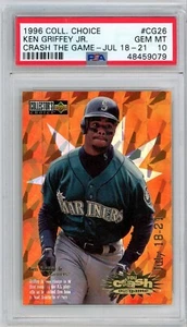 Ken Griffey Jr. 1996 Collectors Choice Crash The Game 18-21 luglio oro PSA 10 - Foto 1 di 5
