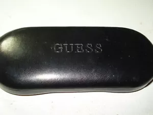 Black guess hard case Sunglasses Eye Glasses flip brown velvet interior - Picture 1 of 2
