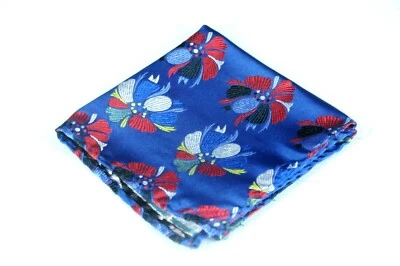 Lord R Colton Masterworks Pocket Square - Osaka Blood Flower Blue Silk - $75 New - Image 1 of 3
