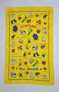 Kiwiana gelb Bandana Neuseeland Kiwi Folk 18" x 29" Schal von Derek - Bild 1 von 17