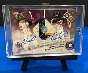 2017 TOPPS NOW JOSE ALTUVE & CARLOS CORREA DUAL AUTO 17/25 ASTROS CARD# 824C - Picture 1 of 2