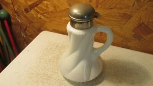 Antique Milk Glass Syrup Dispenser Pitcher - Picture 1 of 3