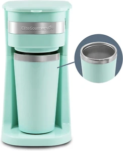 EHC113M Personal Single-Serve Compact Coffee Maker Brewer Includes 14Oz. Stainle - Picture 1 of 12
