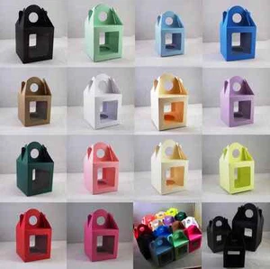 10 scatole singole per torte cupcake/muffin/fata con 2 finestre, colore a scelta - Foto 1 di 15