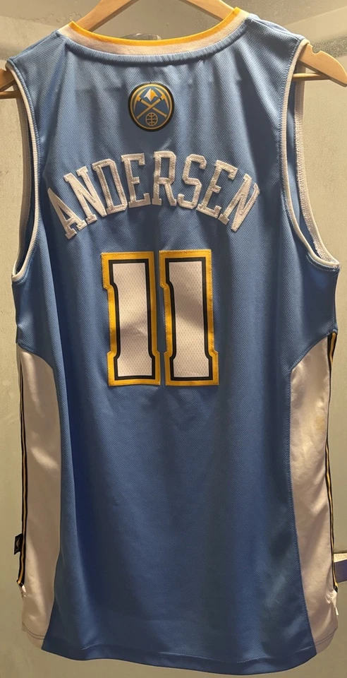 Chris Andersen Denver Nuggets NBA Jersey Men S Adidas 2010 Blue HWC Birdman #11 - Image 1 of 4
