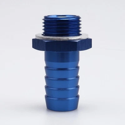 M18 x 1.5 a 5/8 barb Azul Aluminio Bomba de combustible Entrada Salida Regulador de combustible... Foto 1 de 4