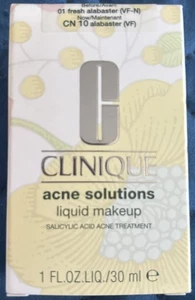 New In Box Clinique Acne Solutions Liquid Makeup CN 10 Alabaster (VF) 1 fl oz - Picture 1 of 4
