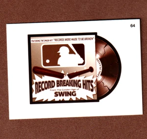 2016 Wacky Packages Baseball Series 1 Sepia Sticker "RECORD BREAKING HITS" #64 - Picture 1 of 1