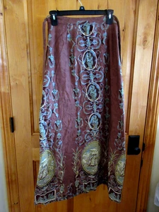 ANTHROPOLOGIE VINTAGE WICKELROCK GRÖSSE S MAXI BROKAT BUNT BAUMWOLLE INDIEN ADJ. TAILLE - Bild 1 von 10
