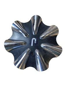 Niche Wheels Chrome/Carbon-Fiber Center Caps #10573 Custom Wheel Cap - Picture 1 of 5