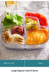 NEW Pampered Chef Large Square Cool and Serve #2614 Party Tray USA Made - Picture 1 of 2