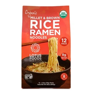Lotus Foods, Bio Hirse & brauner Reis Ramen, 2,5 oz, 12 Stück - Bild 1 von 7