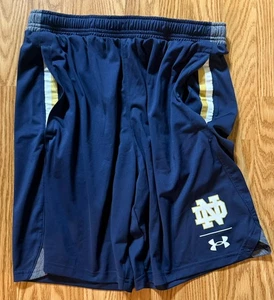 Notre Dame Football Team Issued Under Armour Shorts Size Large - Picture 1 of 3