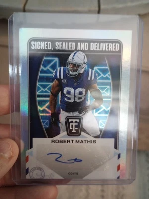 Robert Mathis Colts Auto 24 Panini Totally Certified Signed, Sealed Delivered - Image 1 of 2