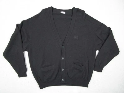 Vintage Ixiz Cardigan Sweater Mens Large Black Wool Blend Made in Japan - Image 1 of 4