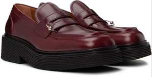 Marni MOCCASIN Square Toe Loafers SHINY LEATHER 41EU - 8 US NEW $1135 MOMR004303 - Picture 1 of 6