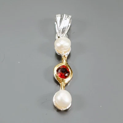 Jewellery Natural Pearl Pendant 925 Sterling Silver  /NP51674 - Image 1 of 4