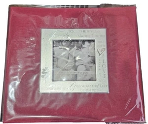 MBI Fashion Fabric 8X8 Scrapbook RED 20 top loading pgs expandable Front Photo - Picture 1 of 5