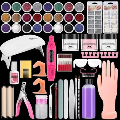 丙烯酸指甲练习手套装,假手指甲练习人体模型手 — 第 1/4 张图片