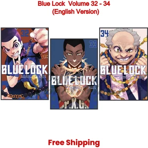 Blue Lock Manga Neueste Bände 32,33,34 Englische Version Comic KOSTENLOSER Versand - Bild 1 von 7