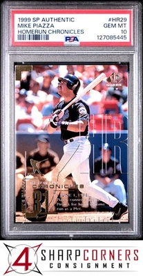 1999 SP AUTHENTIC HOMERUN CHRONICLES #HR29 MIKE PIAZZA HOF POP 2 PSA 10 - Image 1 of 3