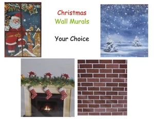 Christmas Wall Murals, Holiday Scene Setters for Parades Santa Photos Background - Picture 1 of 6