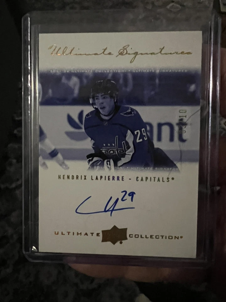 Hendrix Lapierre 21-22 UD Ultimate Collection ULTIMATE SIGNATURES GOLD Auto /10 - Image 1 of 2