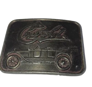 Chevrolet Hebilla de Cinturón Coche Chevy LATÓN MACIZO Coche Antiguo Años 70’s Vintage - Imagen 1 de 5