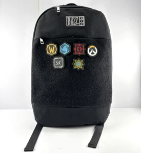 Blizzard BlizzCon Black Backpack With 6 Badges Padded Back & Straps - Picture 1 of 12