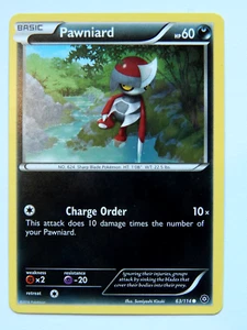 Pawniard 63/114 (NM, Pokemon Karte, XY, Steam Siege, 2016, Darkness, Common) - Bild 1 von 2
