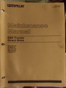 CAT Maintenance Manual D6C Tractor Direct Drive SEBU5259 - Picture 1 of 5