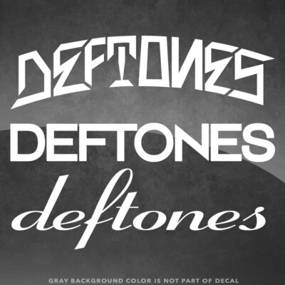 EMPIRE Deftones Logo Font Vinyl Decal Window Sticker - 3 Pack - White Pony