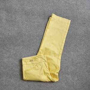 7th Avenue Suiting Collection NYC Cropped Dress Pants Womens Size 2 Yellow Stret - Picture 1 of 7