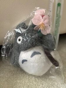 NWT Studio Ghibli Totoro Sakura cherry Blossom Plush Doll Toy Fluffy beanbag Jap - Picture 1 of 3