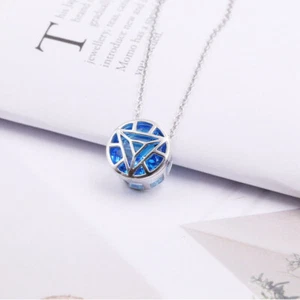 925 Silver Iron Man Arc reactor Pendant Necklace Fashion Jewelry Cos Unisex Gift - Picture 1 of 8
