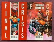 Final Crisis Superman Beyond 3D #1 & #2 with Glasses. (DC 2008) VF +/- issues.