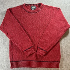 Suéter Woolrich Vintage M Tejido Pullover Rojo Hecho en EE. UU. Cuello Redondo Años 90 Grueso - Imagen 1 de 8