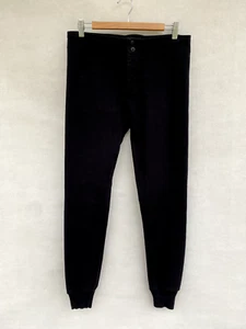 ❄️ Bassike Organic Cotton Stretch Drawstring Jogger Pants Trousers Black Size S - Picture 1 of 6